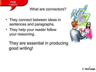 Using Connectors - Unit 8 Contents | PPT