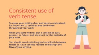 Using Consistent Tense Education Presentation in Bright Colourful ...