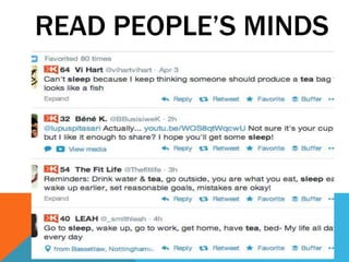 READ PEOPLE’S MINDS
 