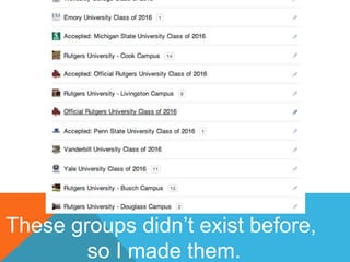 These groups didn’t exist before,
so I made them.
 