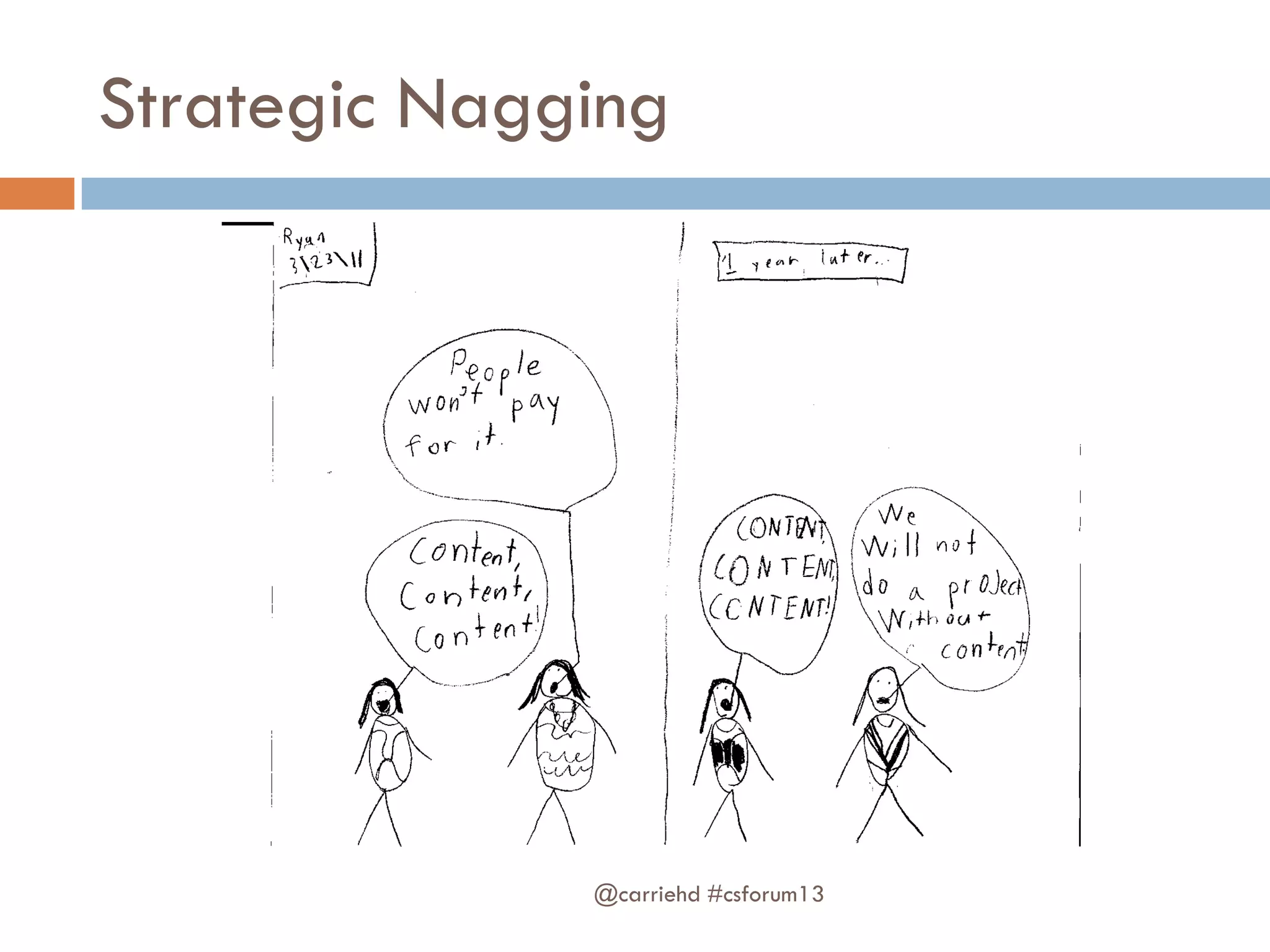 Strategic Nagging
@carriehd #csforum13
 