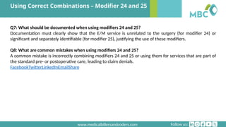 Modifiers Show Using Correct Combinations – Modifier 24 and 25.pptx