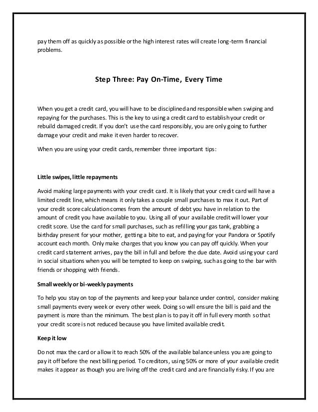 Using Credit Cards To Build Credit History