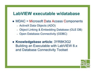 Comprehensive Guide to Using Databases with LabVIEW for Data Management ...
