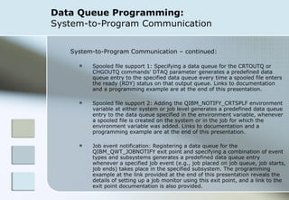 Rdy File Example Using Data Queues in Modern Applications | PPT