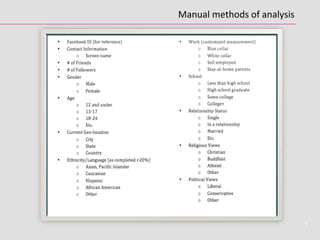7
Manual	
  methods	
  of	
  analysis	
  	
  	
  
 