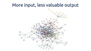 More input, less valuable output  