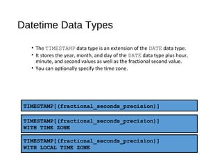 Using ddl statements to create and manage tables | PPT