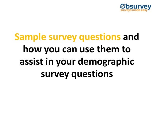 demographic survey questions