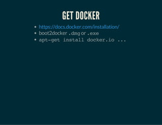 Using python and docker for data science | PPT