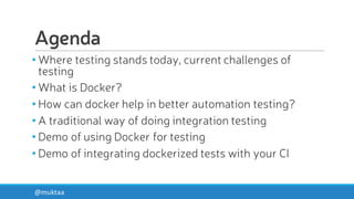 Using Docker for Testing | PDF