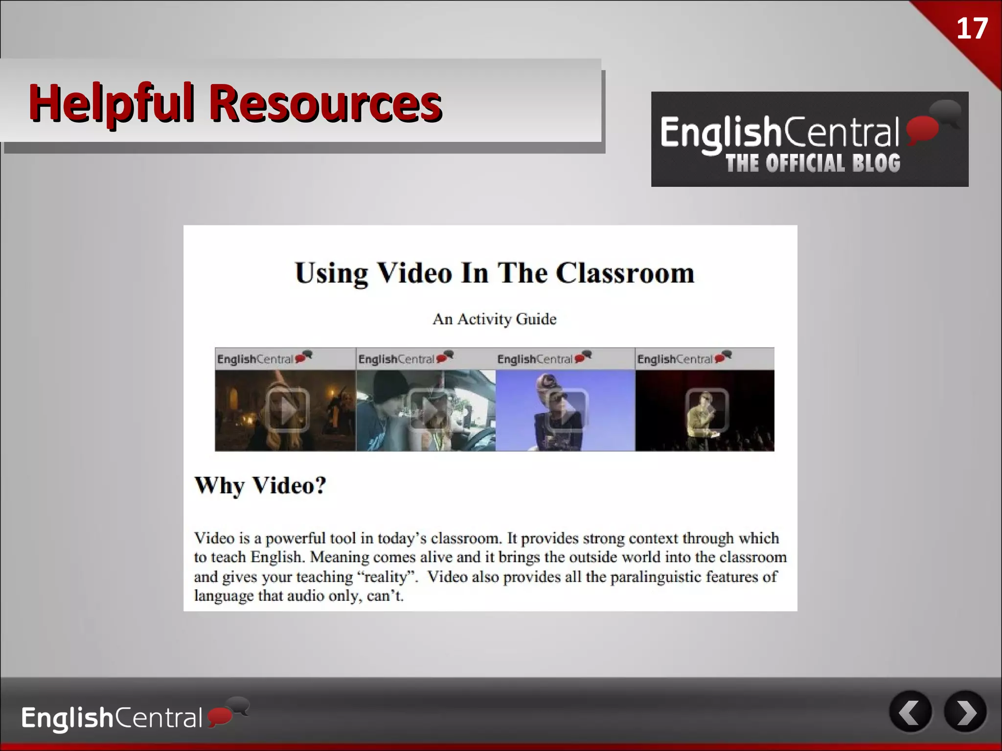 17

Helpful Resources
 