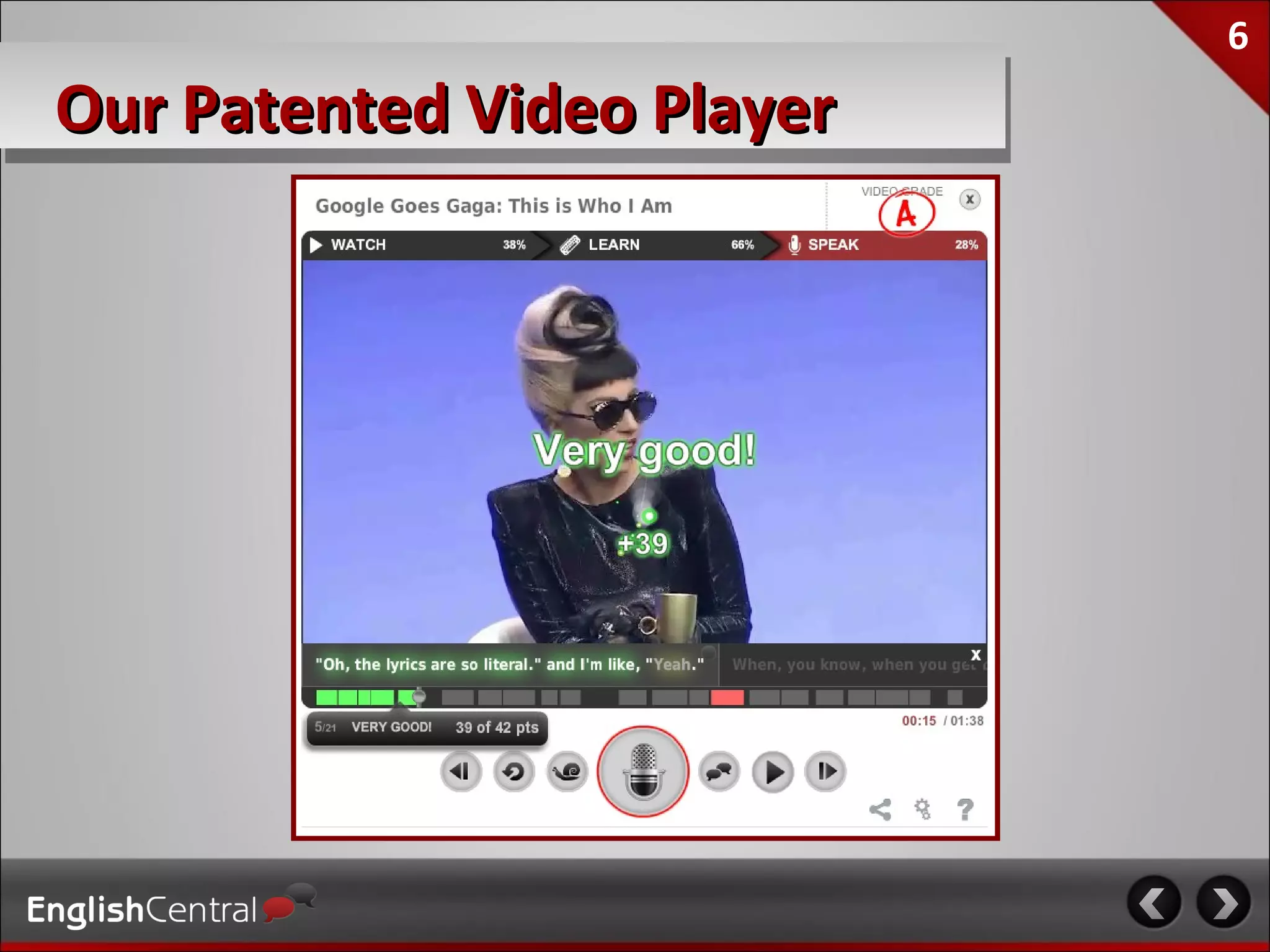 6
Our Patented Video Player
 