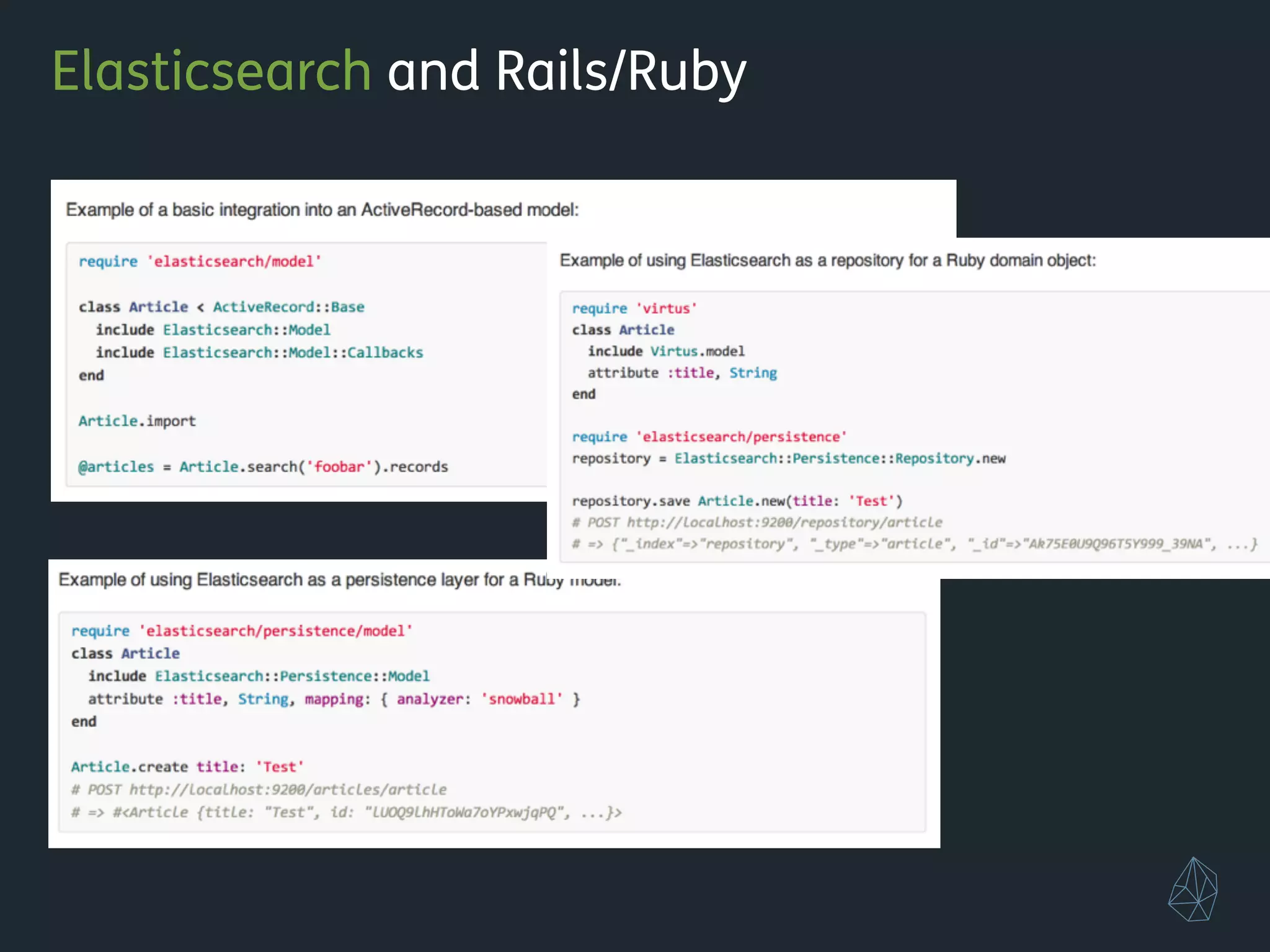 Elasticsearch and Rails/Ruby
 