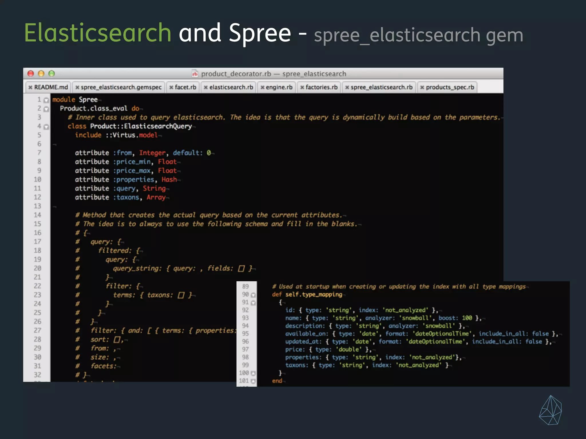 Elasticsearch and Spree - spree_elasticsearch gem
 