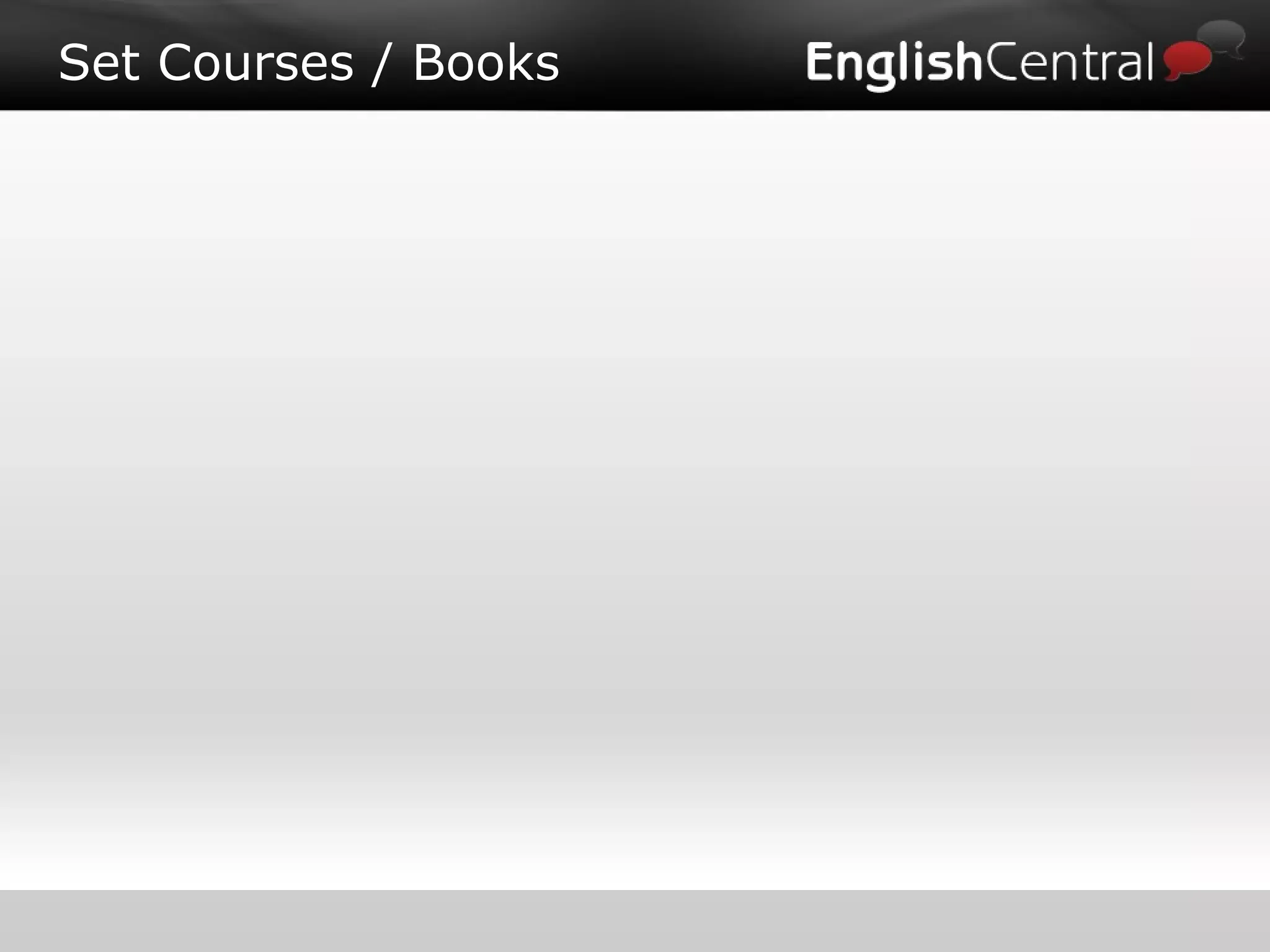 Set Courses / Books 