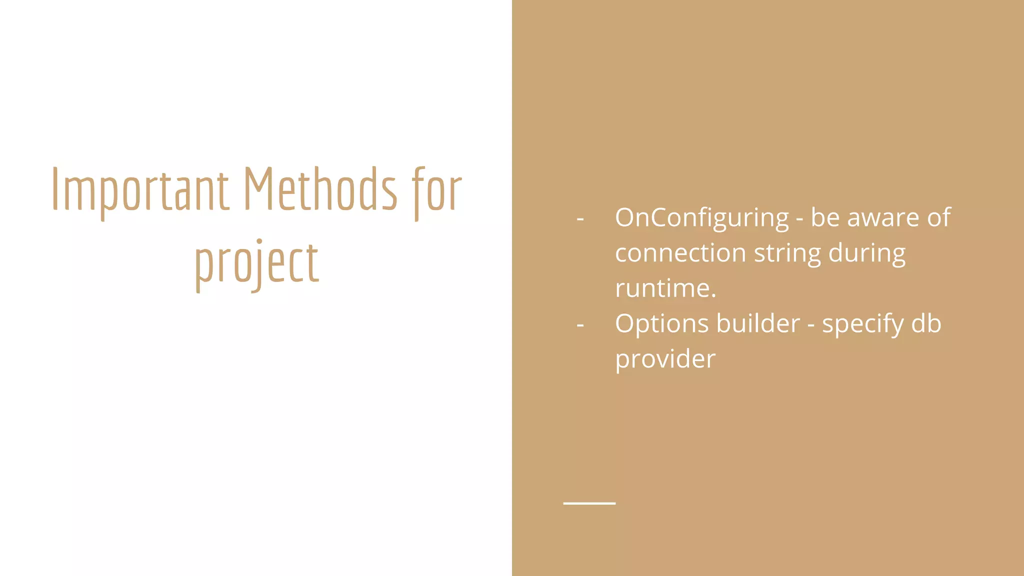 Using entity framework core in .net