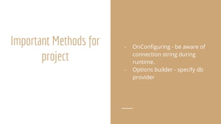 Using entity framework core in .net