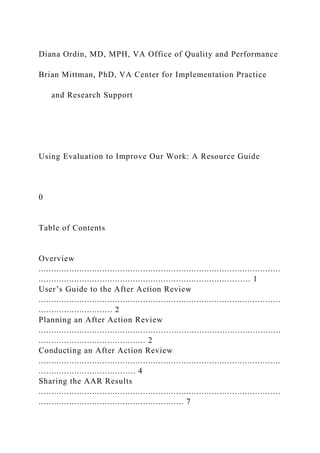 Using Evaluation to Improve Our Work A Resource Guide .docx