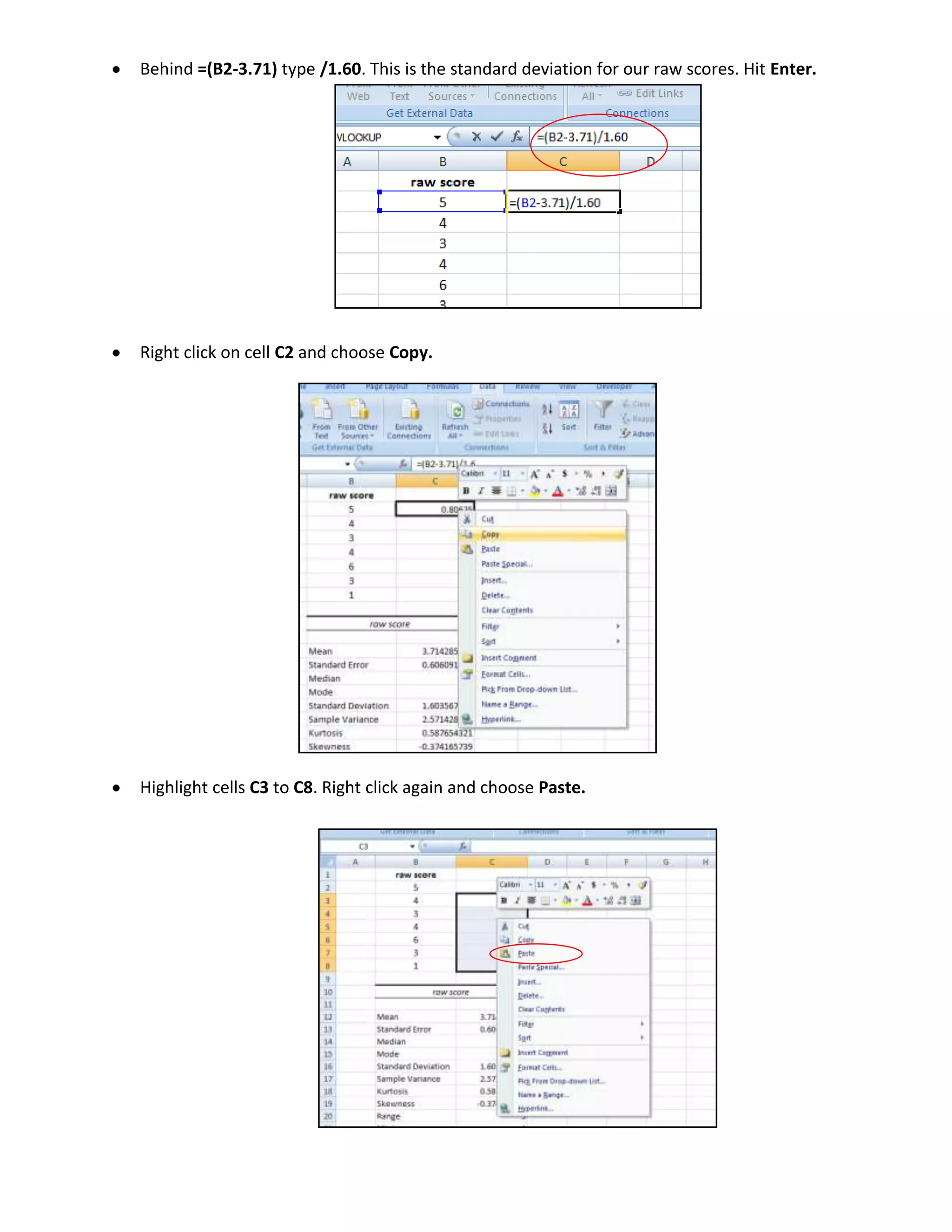 Click Descriptive Statistics, OK