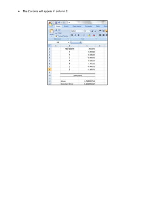 Click Input Range. Highlight the cells containing the raw scores, B1 to B8. Make sure the box next to Labels in first row is clicked.