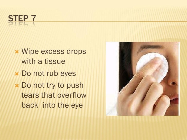 Using eye drops