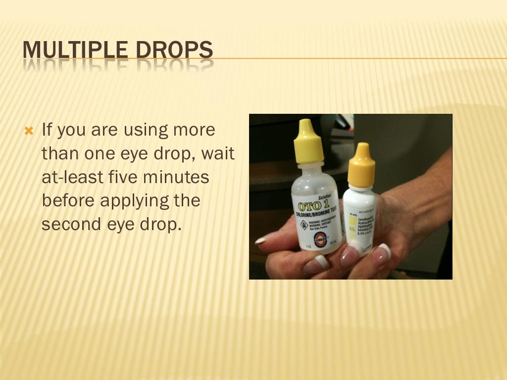 Using eye drops