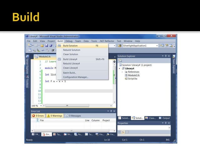 Using f# project from c# | PPTX | Programming Languages | Computing