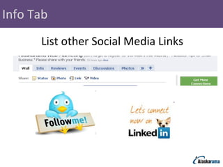 Info Tab List other Social Media Links 