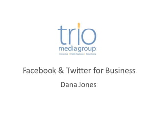Dana Jones
Facebook & Twitter for Business
 