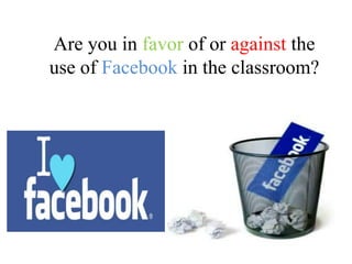 Using facebook in the classroom