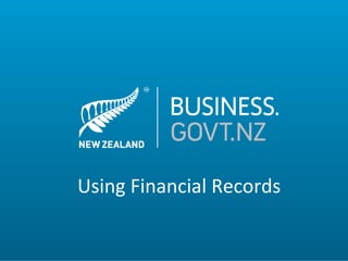 Using Financial Records
 