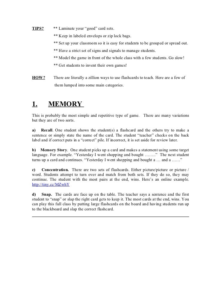 how to make flash cards in word