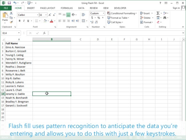 using flash fill excel 2013 tutorial flash fill excel