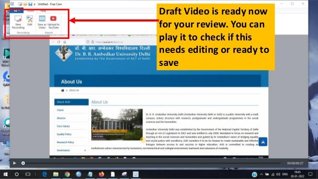 Draft Video is ready now
for your review. You can
play it to check if this
needs editing or ready to
save
 