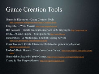 Using games in education by Calongne