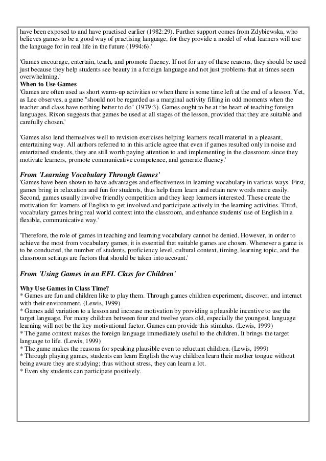 Using Games In Teaching Using Games In Teaching