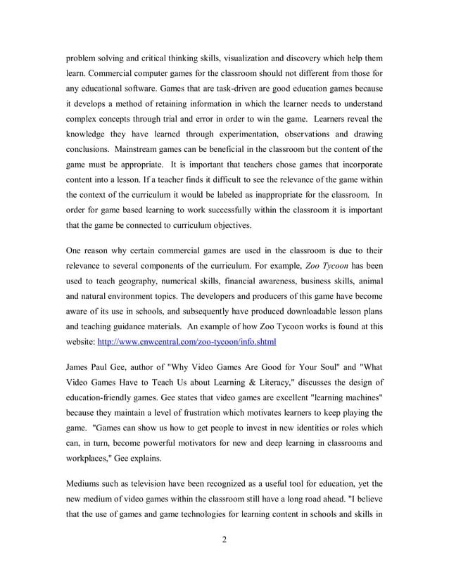 Using Games in the Classroom | PDF