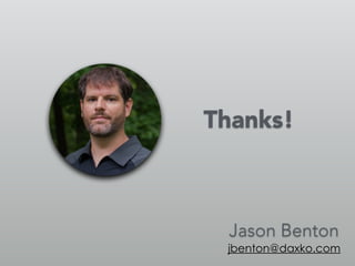 jbenton@daxko.com
Thanks!
Jason Benton
 