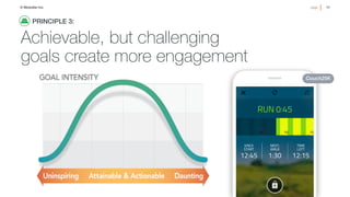 11!page© Medullan Inc.
 11!page© Medullan Inc.
 11!page© Medullan Inc.
Achievable, but challenging
goals create more engagement
PRINCIPLE 3: !
Couch25K
 