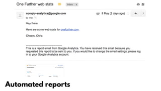 Automated reports
 