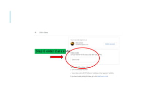 Step 6 enter class code