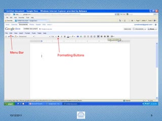 3/31/20119Menu BarFormatting Buttons