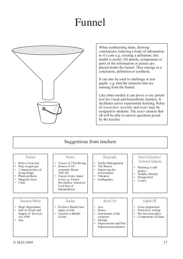 Using Graphic Organisers In Teaching And Learning