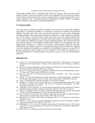Using Grid Puzzle to Solve Constraint-Based Scheduling Problem | PDF