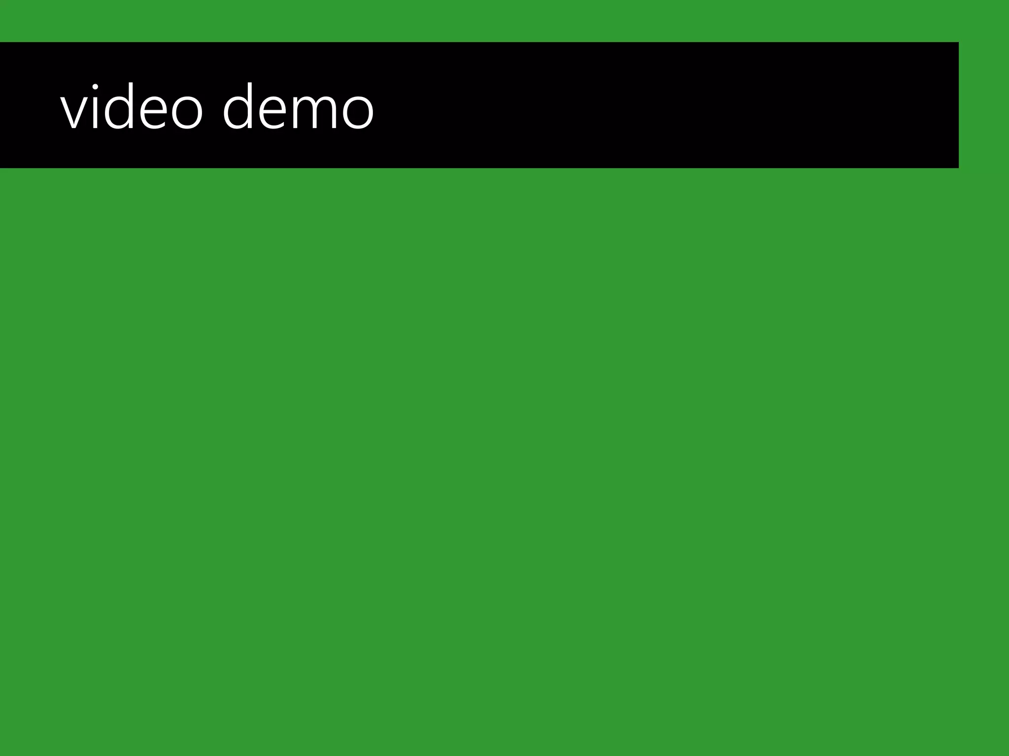 video demo