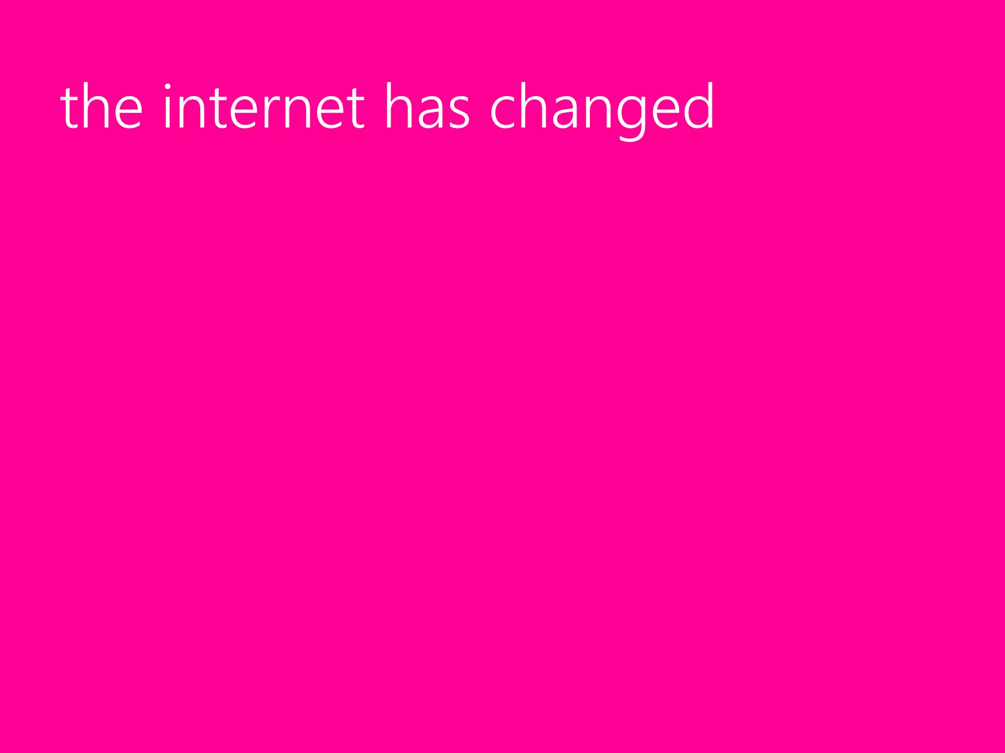 the internet has changed