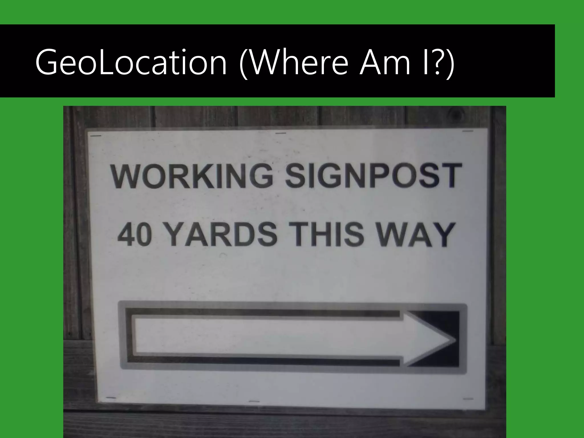 GeoLocation (Where Am I?)