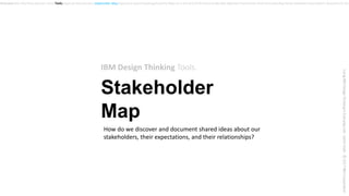 Stakeholder
Map
IBM Design Thinking Tools.
Overview.Hills.Play Backs.Sponsor Users. Experience based Roadmap.Tools.Hopes &...