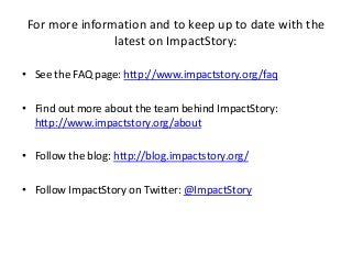 Using ImpactStory: an Introduction